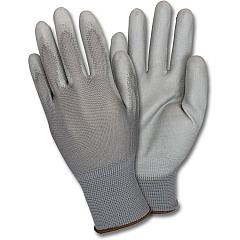 Safety Zone Poly Coated Knit Gloves Polyurethane Coating - XXL Size - Gray - Knitted, Flexible, Comfortable, Breathable - For Industrial - 12 / Dozen (GNPU2X4GY)