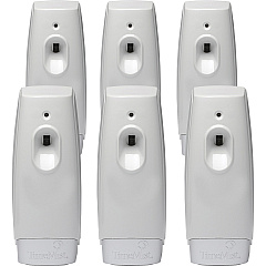 TimeMist Settings Air Freshener Dispenser 0.13 Hour, 0.25 Hour, 0.50 Hour - 30 Day Refill Life - 2 x AA Battery - 6 / Carton - White (1047809CT)