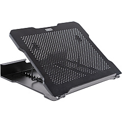 Allsop Metal Art Adjustable Laptop Stand with 7 positions - 2.25" Height x 13" Width x 11" Depth - Metal - Black, Pearl - 1 Each (32147)