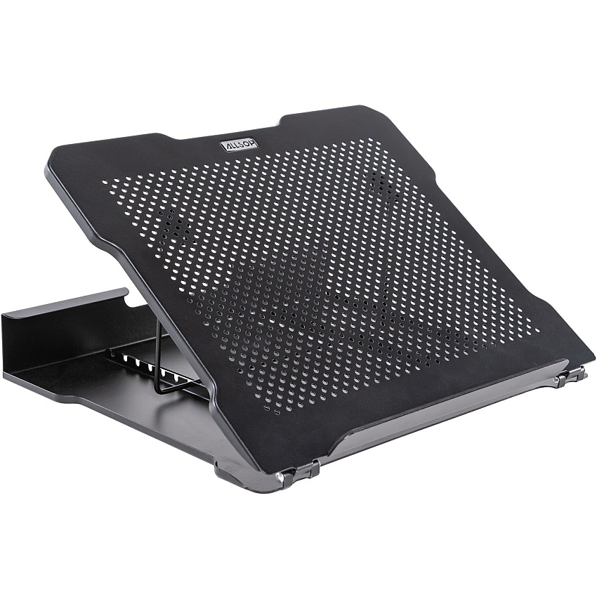 Allsop Metal Art Adjustable Laptop Stand with 7 positions - 2.25" Height x 13" Width x 11" Depth - Metal - Black, Pearl - 1 Each (32147)