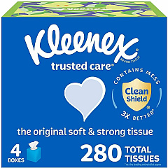 Kleenex Trusted Care Tissues 2 Ply - 8.20" Width x 8.40" Length - White - 70/Box - 12 / Carton (50184CT)