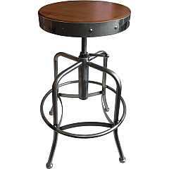 Holland Bar Stools 910 Clear Coat Industrial Adjustable Stool (910BWBLKVNYL) Holland Bar Stools 910 Clear Coat Industrial Adjustable Stool (910BWBLKVNYL)