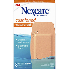 Nexcare Extra-Cushion Knee/Elbow Bandages - 1.88" Width x 4" Length - Beige - Foam - 8 / Box (52208CB) Nexcare Extra-Cushion Knee/Elbow Bandages - 1.88" Width x 4" Length - Beige - Foam - 8 / Box (52208CB)