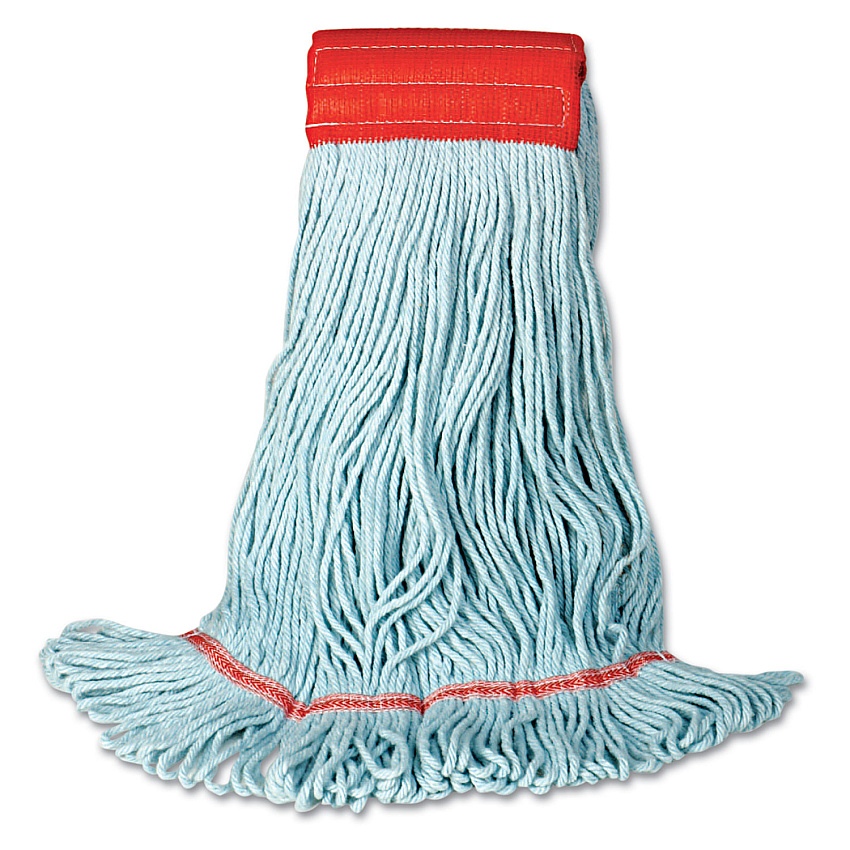 Boardwalk EchoMop with Looped-End Wet Head, Synthetic/Cotton, Medium, Blue (BWK1400MEA)
