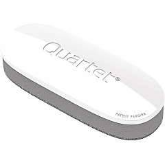 Quartet Dry-Erase Board Eraser 2" Width x 5" Length - Streak-free, Comfortable Grip, Dustless, Stain Resistant - White, Silver - Foam, Felt - 1 Each (DFEB4) Quartet Dry-Erase Board Eraser 2" Width x 5" Length - Streak-free, Comfortable Grip, Dustless, Stain Resistant - White, Silver - Foam, Felt - 1 Each (DFEB4)