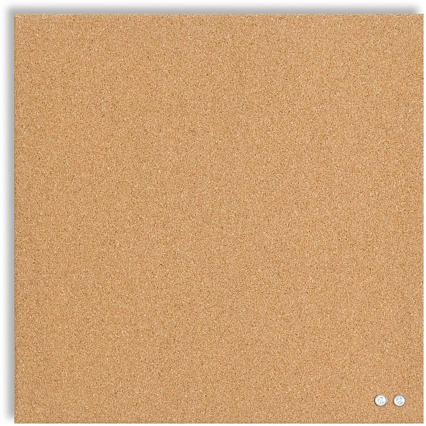 U Brands Frameless Cork Canvas Bulletin Board 14" Board Height x 14" Board Width - Natural Cork Surface - Self-healing, Frameless, Easy Installation, Sleek Style, Self-healing, Mounting System - 1 Each (463U0004)