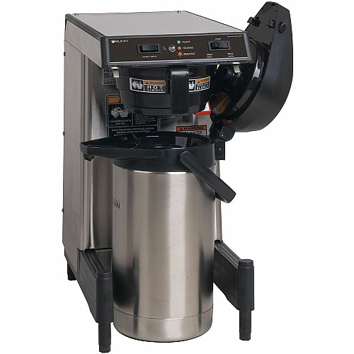 BUNN SmartWAVE Low-Profile Coffee Brewer- Plumbed 2.01 quart - Black, Silver - 1 Each (399000006)