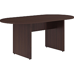 Lorell Essentials Oval Conference Table Oval - 29.5" Height x 72" Width x 36" Depth x 1.3" Thickness - Finish: Espresso - 1 Each (LLR18230) Lorell Essentials Oval Conference Table Oval - 29.5" Height x 72" Width x 36" Depth x 1.3" Thickness - Finish: Espresso - 1 Each (LLR18230)