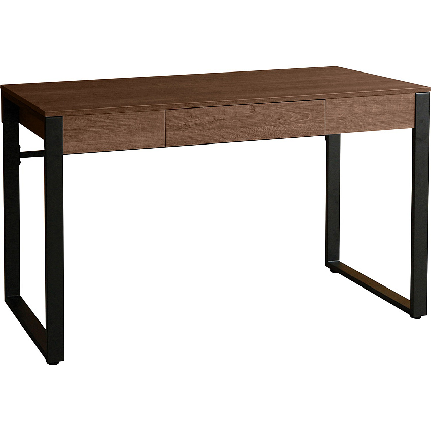 Lorell SOHO Desk with Center Drawer 30" Height x 47" Width x 23.5" Depth - Total Drawer(s): 1 - Band Edge - Finish: Walnut - 1 Each (LLR97617)