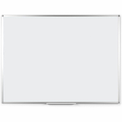 MasterVision Ayda Steel Dry Erase Board 24" (2 ft) Width x 18" (1.5 ft) Height - White Steel Surface - Aluminum Frame - Rectangle - Horizontal/Vertical - Magnetic - 1 Each (MA02759214)