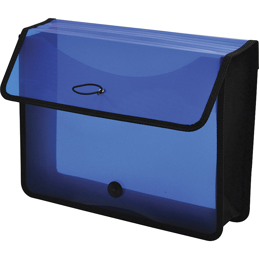 Lion EXPAND-N-FILE Letter File Wallet 8 1/2" x 11" - 3" Expansion - Transparent Blue - 1 Each (48160BL)