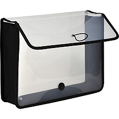 Lion EXPAND-N-FILE Letter File Wallet 8 1/2" x 11" - 3" Expansion - Clear - 1 Each (48160CR)