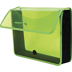 Lion EXPAND-N-FILE Letter File Wallet 8 1/2" x 11" - 3" Expansion - Transparent Green - 1 Each (48160GR)