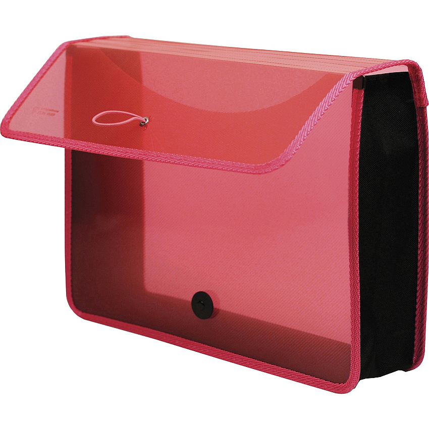 Lion EXPAND-N-FILE Letter File Wallet 8 1/2" x 11" - 3" Expansion - Transparent Pink - 1 Each (48160PK)