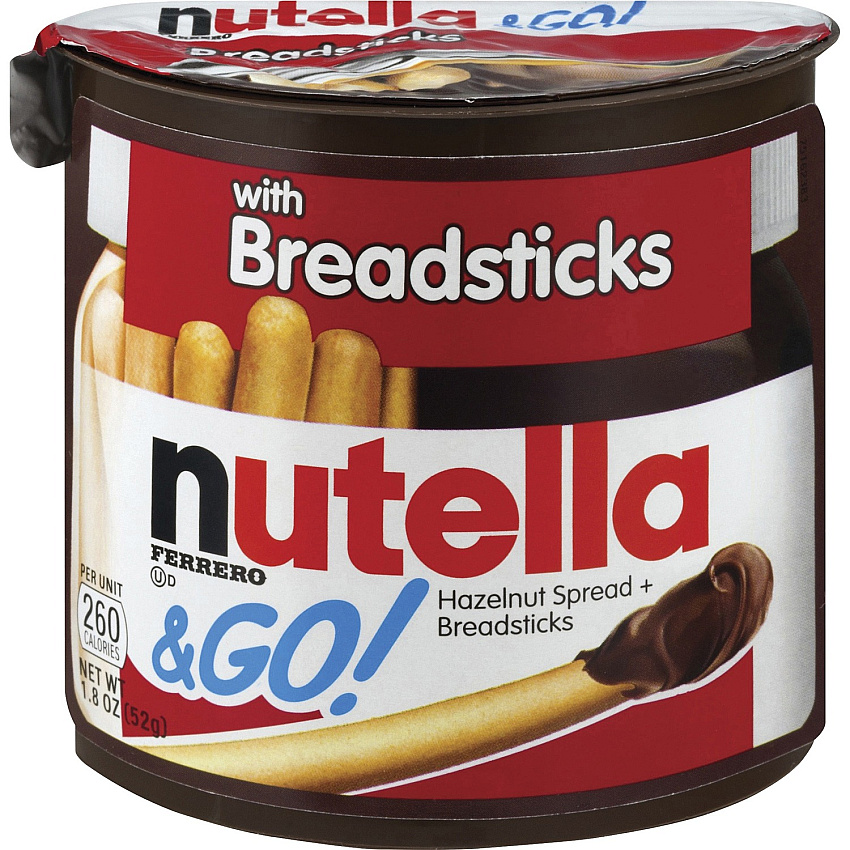 Nutella & GO Hazelnut Spread & Breadsticks 1.23 oz - 12 / Box (80314)