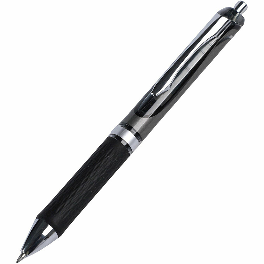 Integra Retractable Gel Ink Pen 0.7 mm Medium Pen Point - Retractable - Black Ink - Gel-based - Black Barrel - Metal Tip - 1 Dozen (36199)