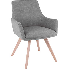 Lorell Mid-century Modern Flannel Guest Chair Four-legged Base - Gray - Armrest - 1 Each (LLR68560) Lorell Mid-century Modern Flannel Guest Chair Four-legged Base - Gray - Armrest - 1 Each (LLR68560)