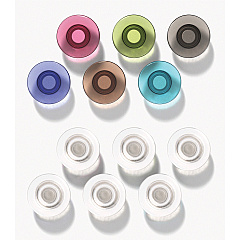 Quartet Glass Board Magnets 0.5" Diameter - Cylinder - Rounded Edge - 12 / Pack - Assorted, Clear (85393) Quartet Glass Board Magnets 0.5" Diameter - Cylinder - Rounded Edge - 12 / Pack - Assorted, Clear (85393)