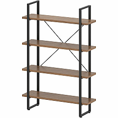 Lorell SOHO Rustic Metal Frame Bookcase (97619) Lorell SOHO Rustic Metal Frame Bookcase (97619)