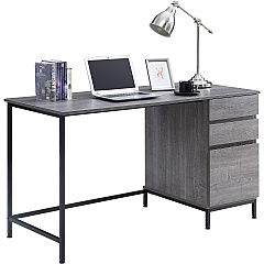 Lorell SOHO Desk with Side Drawers 30" Height x 55" Width x 23.6" Depth - Total Drawer(s): 3 - Single Pedestal on Right Side - Finish: Charcoal - 1 Each (LLR97616) Lorell SOHO Desk with Side Drawers 30" Height x 55" Width x 23.6" Depth - Total Drawer(s): 3 - Single Pedestal on Right Side - Finish: Charcoal - 1 Each (LLR97616)