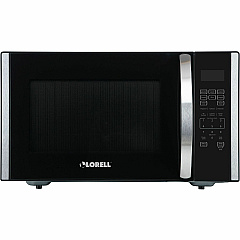 Lorell Microwave Single - 1.6 ft? Capacity - Microwave - 11 Power Levels - FuseMetal - Countertop - Black, Silver - 1 Each (LLR00231)