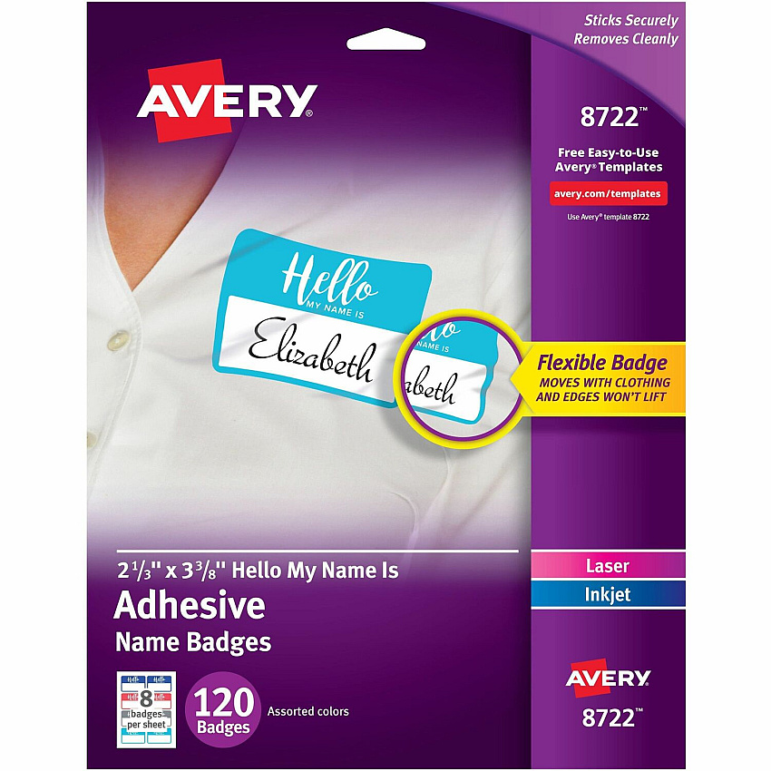 Avery Hello My Name Is Self-adhesive Name Tags (08722)