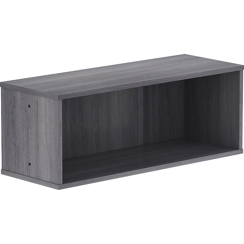 Lorell Panel System Open Storage Cabinet 12.07" Height x 32.50" Width x 11.75" Depth - Charcoal - Laminate - 1 Each (LLR90281)