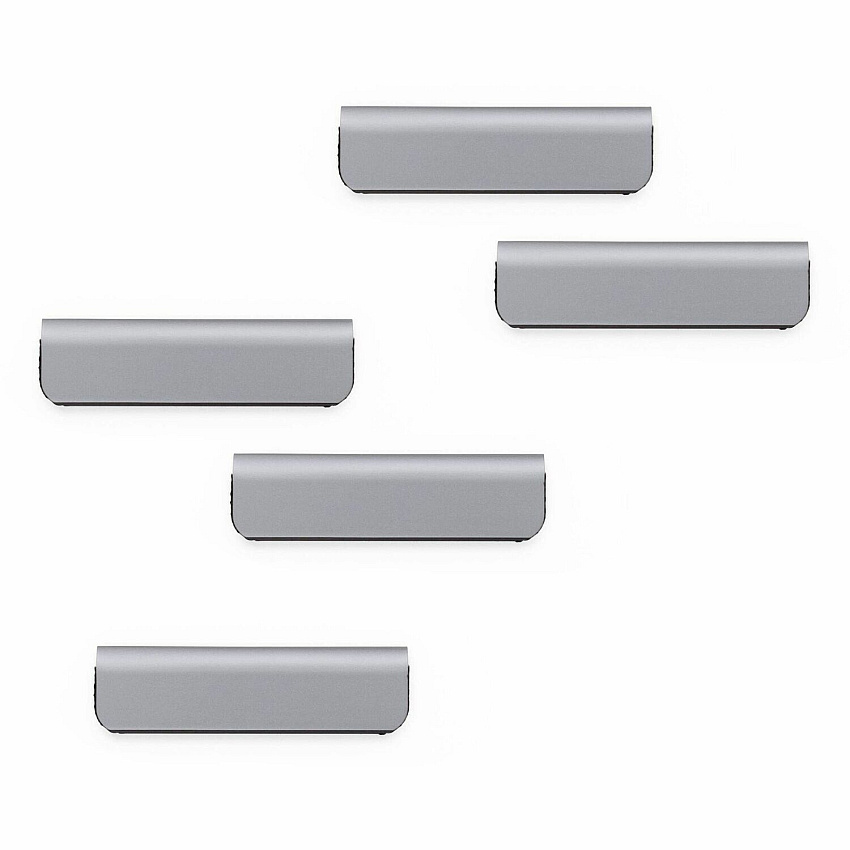 DURABLE DURAFIX Clip 2.4" Width - for Notes, Reminder, Appointment, Cabinet, Refrigerator, Glass, Door - Residue-free, Easy to Use - Silver - 10 / Pack (470523)