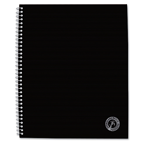Universal Deluxe Sugarcane Based Notebooks, 1 Subject, Medium/College Rule, Black Cover, 11 x 8.5, 100 Sheets (UNV66206)