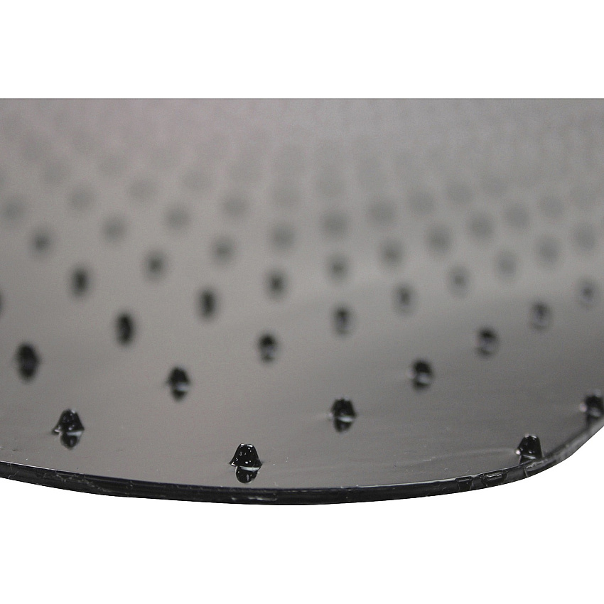 Floortex Advantagemat Black&reg; Vinyl Lipped Chair Mat for Carpets - 45" x 53" Carpeted Floor - 53" Length x 45" Width x 0.090" Depth x 0.090" Thickness - Lip Size 25" Length x 12" Width - Lipped - Classic - Polyvinyl Chloride (PVC), Vinyl (FC114553LLBV)