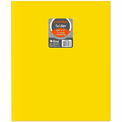 C-Line Letter Pocket Folder 8 1/2" x 11" - 3 Internal Pocket - Yellow - 24 / Box (33946)