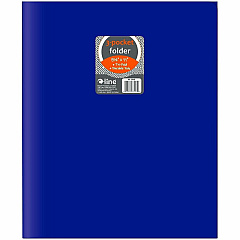 C-Line Letter Pocket Folder 8 1/2" x 11" - 3 Internal Pocket - Blue - 24 / Box (33945)
