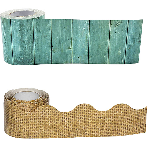 Teacher Created Resources Shabby Chic Border Paper Shabby Chic - Sturdy, Durable - 3" Width x 600" Length - Multicolor - 1 Set (32300)