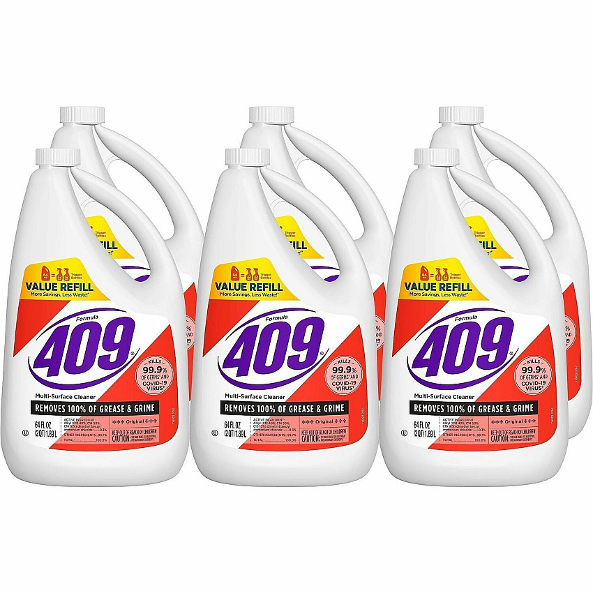 Formula 409 Multi-Surface Cleaner Refill Bottle For Multi Surface - Liquid - 64 fl oz (2 quart) - Original Scent - Recommended For: Bacteria Remover, Mold Remover, Mildew Remover, Grease Remover, Grime Remover, Germs Remover - Disinfectant, Anti (00636CT)
