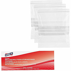 Genuine Joe Food Storage Bags 1 quart Capacity - 8" Length x 7" Width x 1.75 mil (44 Micron) Thickness - Clear - Food, Beef, Seafood, Poultry, Vegetables - 50/Box - 9 / Carton (GJO11573CT)