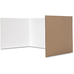 Flipside Products Flipside 12 x 48 Tri-fold Study Carrel 48" Width x 12" Height48" Length - Corrugated - White - 24 / Pack (6000524) Flipside Products Flipside 12 x 48 Tri-fold Study Carrel 48" Width x 12" Height48" Length - Corrugated - White - 24 / Pack (6000524)