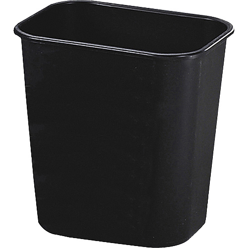 Rubbermaid Commercial 13 QT Standard Deskside Wastebaskets 3.25 gal Capacity - Rectangular - Dent Resistant, Rust Resistant, Easy to Clean, Durable - 12.1" Height x 8.3" Width x 11.4" Depth - Plastic - Black - 12 / Carton (295500BKCT)