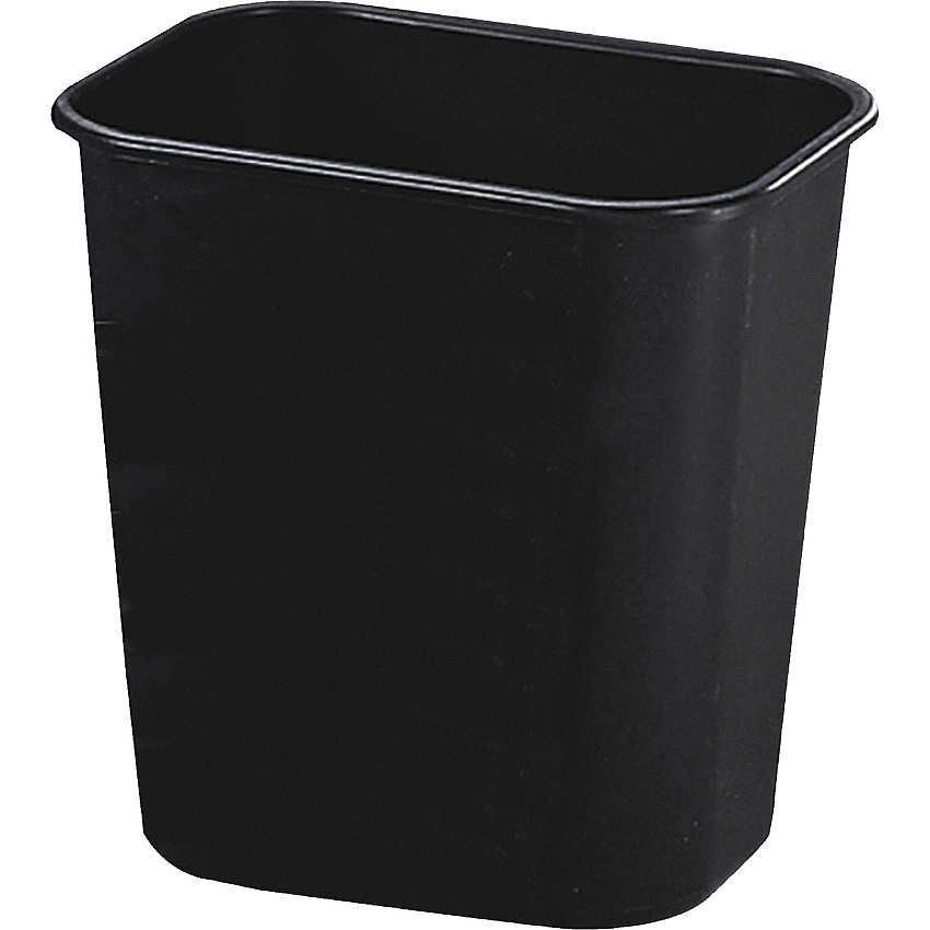 Rubbermaid Commercial 13 QT Standard Deskside Wastebaskets 3.25 gal Capacity - Rectangular - Dent Resistant, Rust Resistant, Easy to Clean, Durable - 12.1" Height x 8.3" Width x 11.4" Depth - Plastic - Black - 12 / Carton (295500BKCT)