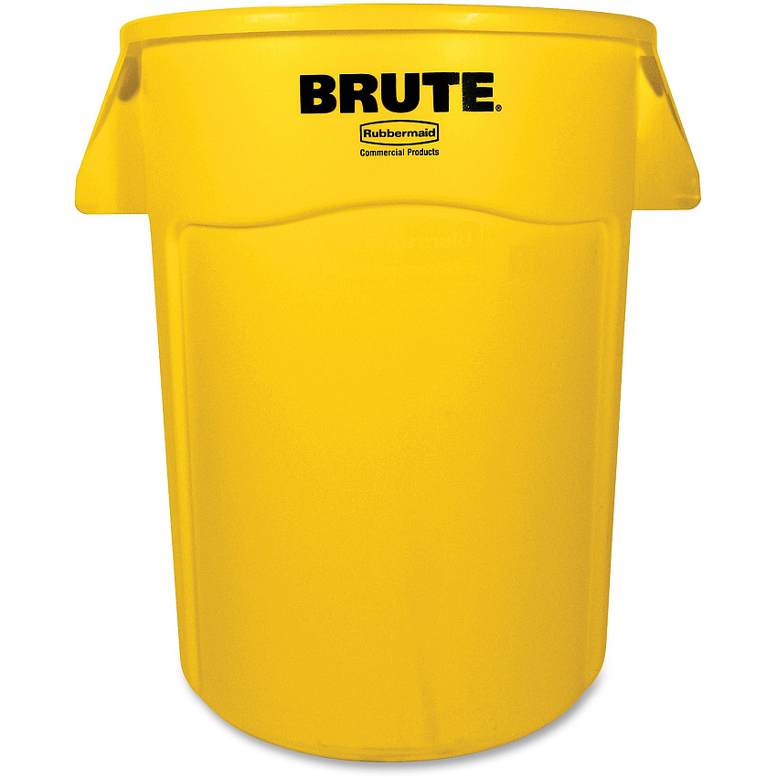 Rubbermaid Commercial Brute 44-Gallon Vented Utility Containers 44 gal Capacity - Round - Water Resistant, Crack Resistant, Reinforced, UV Coated, Damage Resistant, Warp Resistant, Water Resistant, Durable, Handle, Tear Resistant - 31.5" Heig (264360YLCT)