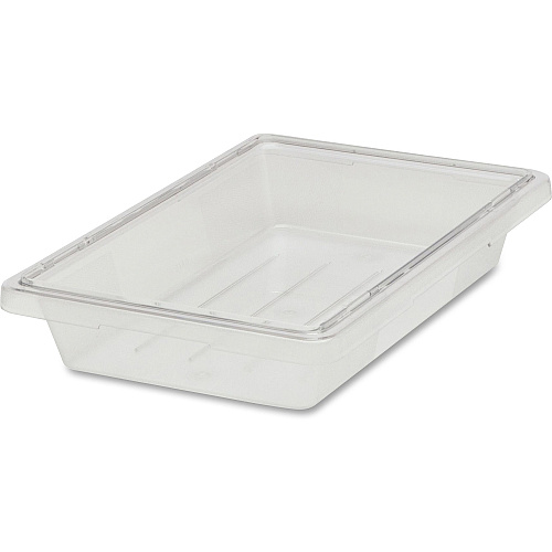 Rubbermaid Commercial 5-Gallon Food/Tote Boxes Transporting, Storing - Dishwasher Safe - Clear - Plastic, Polycarbonate Body - 6 / Carton (3304CLECT)