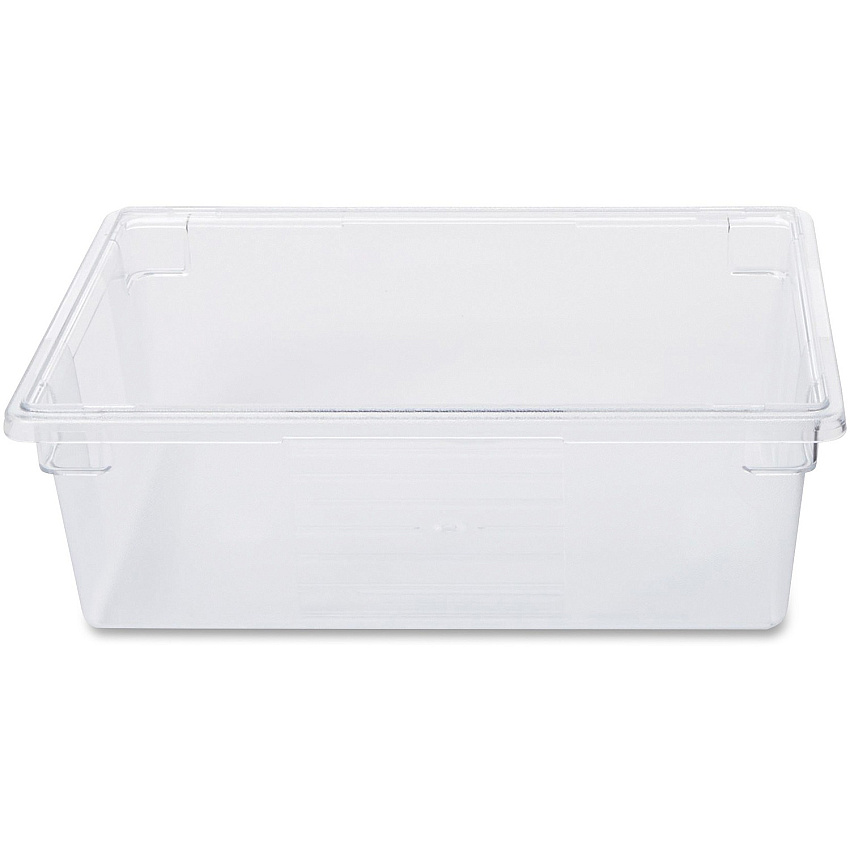 Rubbermaid Commercial 12.5-Gallon Food/Tote Boxes Transporting, Storing - Dishwasher Safe - Clear - Plastic, Polycarbonate Body - 6 / Carton (3300CLECT)