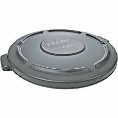 Rubbermaid Commercial Brute 55-gallon Container Lid Round - Plastic - Gray - 3 / Carton (265400GYCT)
