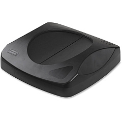 Rubbermaid Commercial Untouchable Swing Top Lid Square - Black - 6 / Carton (268988BKCT) Rubbermaid Commercial Untouchable Swing Top Lid Square - Black - 6 / Carton (268988BKCT)