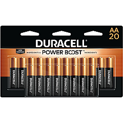 Duracell Coppertop Alkaline AA Battery 20-Packs For Multipurpose - AA - 1.5 V DC - 20/Pack - 12 / Carton (MN1500B20CT)