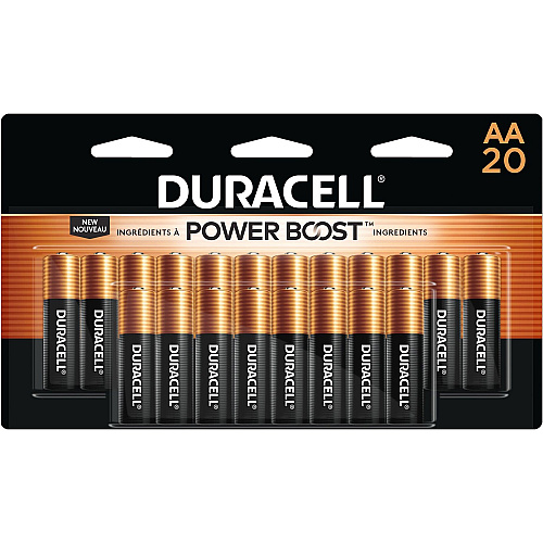 Duracell Coppertop Alkaline AA Battery 20-Packs For Multipurpose - AA - 1.5 V DC - 20/Pack - 12 / Carton (MN1500B20CT)