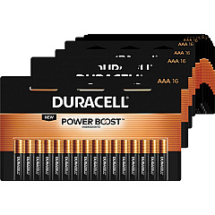 Duracell Coppertop Alkaline AAA Battery 16-Packs For Multipurpose - AAA - 1.5 V DC - 16/Pack - 20 / Carton (MN2400B16ZCT)