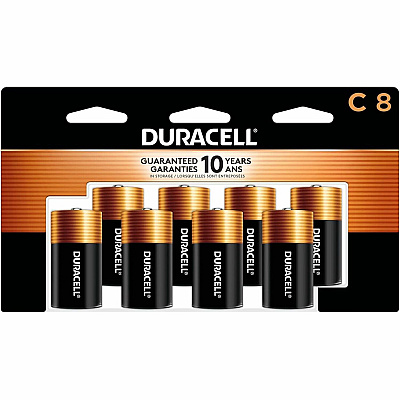 Duracell Coppertop Alkaline C Battery 8-Packs For Multipurpose - C - 1.5 V DC - 8/Pack - 12 / Carton (MN14RT8ZCT)