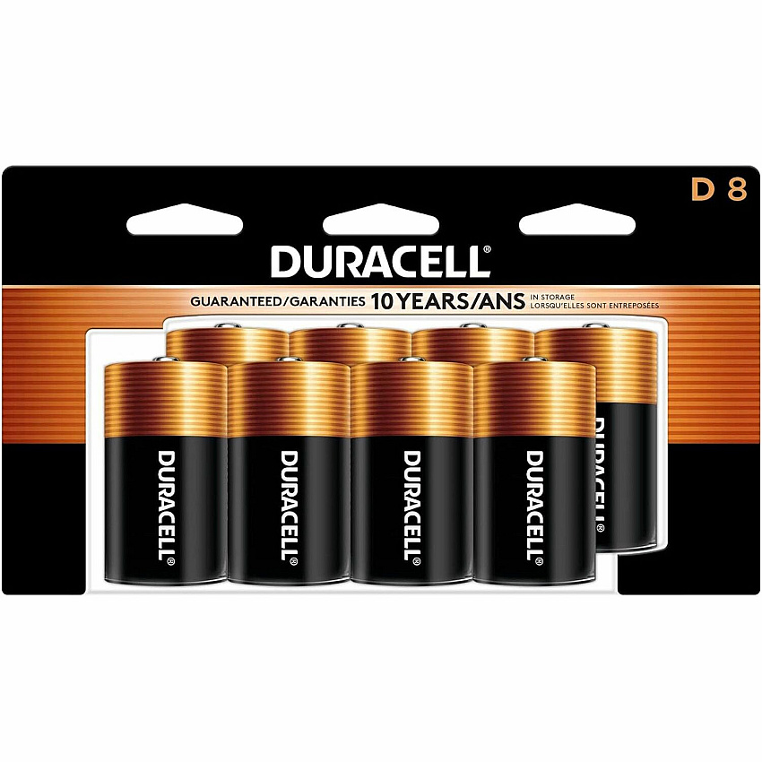 Duracell Coppertop Alkaline D Battery 8-Packs (MN13RT8ZCT)