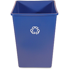 Rubbermaid Commercial Untouchable Square Recycling Container 35 gal Capacity - Square - Easy to Clean, Weather Resistant, Compact - 27.6" Height x 19.5" Width - Plastic, Resin - Blue - 4 / Carton (395873BLUCT) Rubbermaid Commercial Untouchable Square Recycling Container 35 gal Capacity - Square - Easy to Clean, Weather Resistant, Compact - 27.6" Height x 19.5" Width - Plastic, Resin - Blue - 4 / Carton (395873BLUCT)