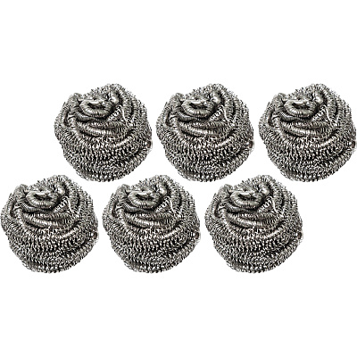 Genuine Joe Stainless Steel Scrubber Ready-To-Use - No-mess - Silver - 12/Box - 6 / Carton (GJO00059CT)